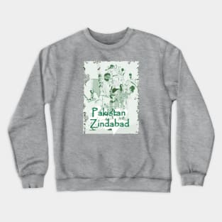 Pakistan Cricket Zindabad T20 Men In Green Crewneck Sweatshirt